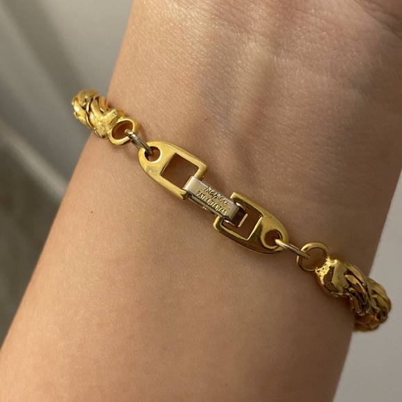 Vintage rare Napier gold plated twister rope bracelet - Picture 4 of 5